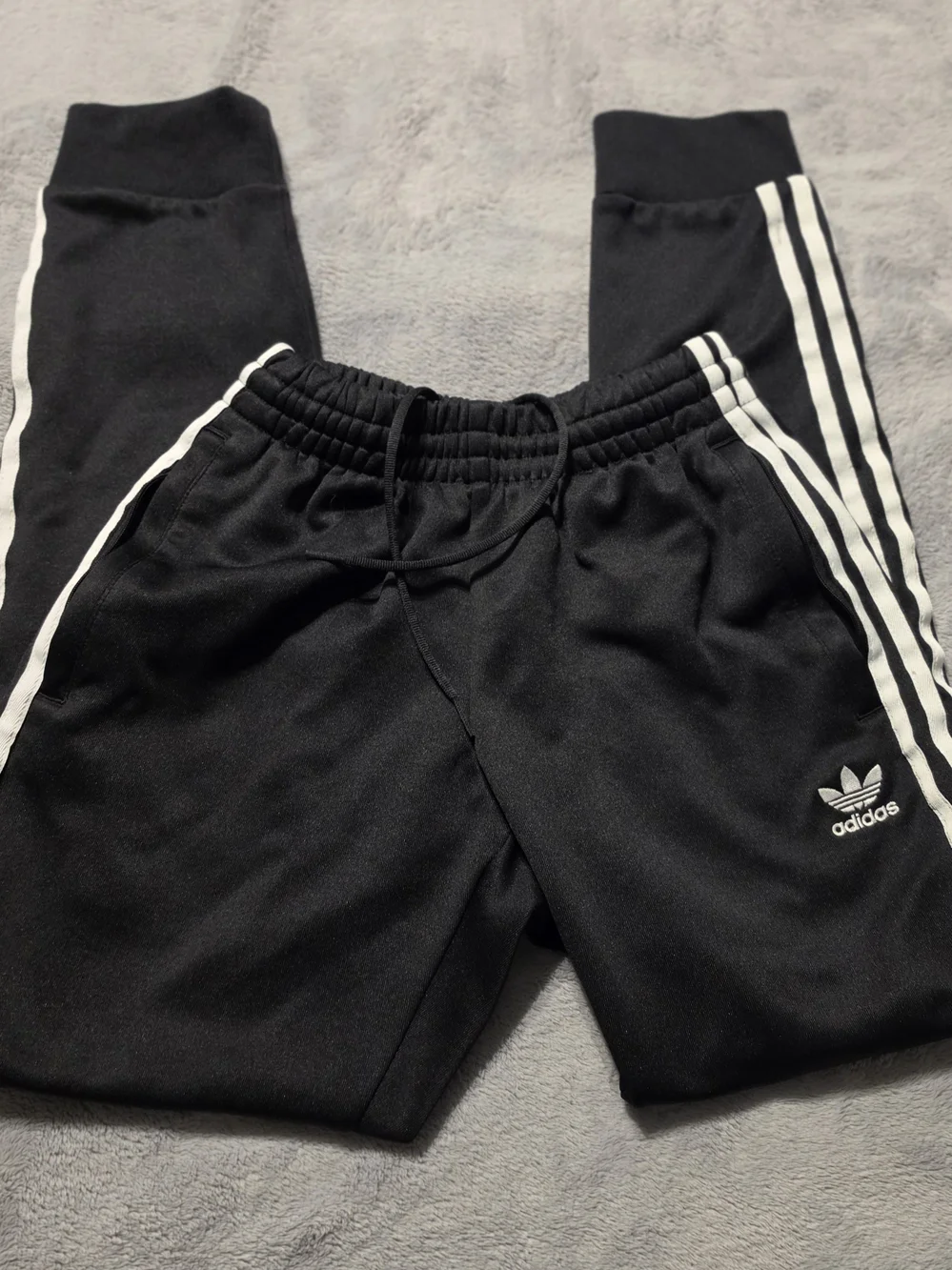 Adidas Kids Black Track Pants with White Stripes
